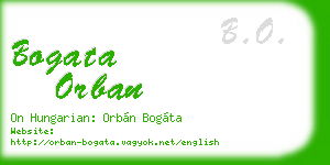 bogata orban business card