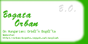 bogata orban business card